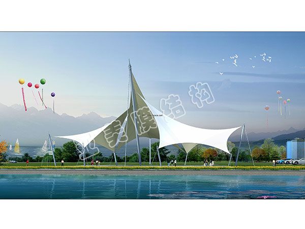 膜結構廣場建筑-ym014