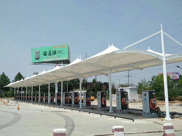 膜結(jié)構(gòu)充電樁車(chē)棚